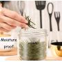WANGLXST Food Storage Container with Lid, Healthy and Safe, Silicone Ring for Airtight Sealing, Storage Jar, for Kitchen Storage, for Grains etc, Transparent