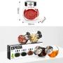Glass Food Storage Containers with Lids Set of 4 Mini Kitchen Canisters Airtight Honey Pot