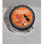 25 Home Decor New 8"&quotFright This Way Witch on her Broom Air Tight Ceramic Hinged Lid & Glass Canister Storage Jar