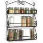 3-Tier Spice Rack Spice Jars Bottle Holder Standing Storage Organizer Shelf Spice Jars Bottle Shelf Holder for Kitchen Scroll Wall Mounted, Pantry, Cabinet, Counter top Free Standing Rack