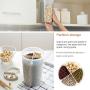 Daxin 4 Compartments Plastic Dry Food Storage Container with Airtight Seal Lid for Cereal, Nut, Snack, Pet Food and More