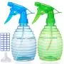 Spray Bottles for Cleaning Solutions - 16 oz Plastic Empty Spray Bottle for Hair - BPA Free Material - Spray Bottle for Plant - Multi Purpose Use Durable (2 PACK)