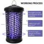 Elektro-Mücken-Zapper, 4200V Wasserdichter Mücken-Zapper, Insektentrappe für Innenbereich, Außenbereich, Insektenvernichter für Terrasse, Garten, Zuhause