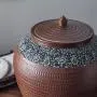 Food Savers & Storage Containers Rice Cylinder Ceramic Rice Box Candy Jar Kimchi Jar Grain Box Food Container Kitchen Sealed Flour Tank Water Tank Storage Rice Jar Kimchi Cylinder Retro Food Storage