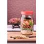 Jar in a Jar - 2-in-1 Glass Mason Jar Fitted with A Smaller Jar Inside Under One Leak Proof Lid Perfect for Storage & Food On The Go ? By Consol (34oz, Green)