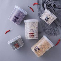 Food Storage Container Kitchen Plastic Storage Box Containers with Lid Sealing Jars Large Capacity Circle Pot Store Ware,Red 1500Ml