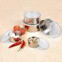 E-House Kitchen Storage Containers Meal Prep Food Containers Set Dry Goods Storage Jars 5Pcs/Set Stainless Steel Airtight Food Storage Container Preservation Box Case