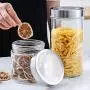 Glasbehälter, feuchtigkeitsdicht, Küchen-Lebensmittelbehälter, zum Aufbewahren von Gewürzen/Pasta/Haferflocken/Kaffeebohnen