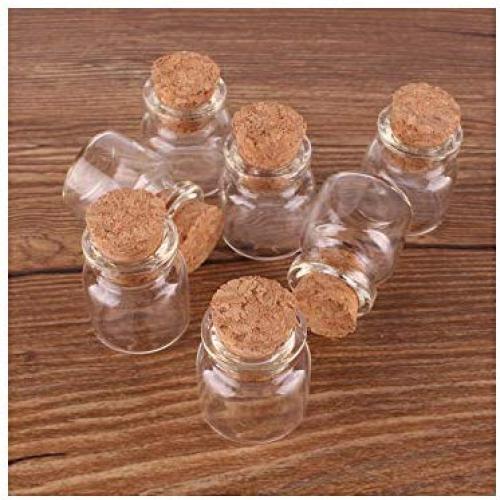 100pcs 222512.5mm 4ml Mini Glass Wishing Spice Bottles Tiny Jars Vials With Cork Stopper Pendant Crafts Wedding Gift