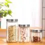 6er Set Transparent Glasbehälter Küchen-Aufbewahrung Versiegelter Behälter für Tee, Cerealien, Snacks Kleine Behälter