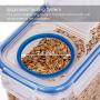 Vtopmart Cereal Storage Container Set, BPA Free Plastic Airtight Food Storage Containers 135.2oz for Cereal, Snacks and Sugar, 4 Piece Set Cereal Dispensers with 24 Chalkboard Labels