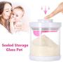 Vencer 4 Piece POP UP SET Glass Food Containers with Airtight Lids and Spoon,Equipped with Anti-Slip Silicone Pad,Kitchen and Pantry Storages