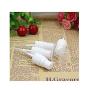 6PCS 10ml Reusable Empty Glass Pump Bottle/Jars/Container/Vessel with White Plastic Cap - Cosmetic Make up Dispenser for Essential Oil Shampoo Sample Press Bottle