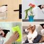 Plastic Spray Bottles 6pcs 16oz Empty Clear Spray Bottle with Black Trigger Sprayers, Adjustable Nozzle, for Cleaning Solutions, Planting, Cooking