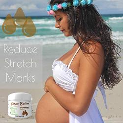 Stretch Mark Cream for Pregnancy | Cocoa Butter Body and Belly Lotion | Scar and Extreme Dry Skin Moisturizer (4 oz and 1 Travel)