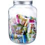 Diamond Star Glass Jar 1.5 Gallons Candy Jars Cookie Storage Containers with Brushed Tin Lid