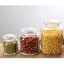 WH- Kitchen Glass Lid Sealed Lead-free Fresh Coffee Beans Can Jam Jar Grain Sorting Storage (Size : 750ML)