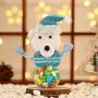 TOYANDONA 4pcs Christmas Candy Jar, Snowman/Bear/Santa Claus/Elk Candy Storage Container Plastic Candy Holder for Home Party Decoration