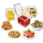 Clear Seasoning Box Set, 4 Piece Acrylic Condiment Spice Jar With Plastic Spoons Storage Container Spice Jars
