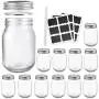16 OZ Mason Jars Betrome 12 Pack Glass Storage Jars with Silver Lids and Bands for Jam,Jelly,Honey, Beans,Herbs,Spice,Baby Food
