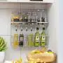 Kitchen Organization Spice Rack Wall Mounted Stainless Steel Shelf Hanging Basket Holder Seasoning Baskets Jars Storage Display For Bathroom Kitchen Organization Spice Rack Wall Mounted Stainless Steel Shelf Hanging Basket Holder Seasoning Baskets Jars Storage Display For Bathroom