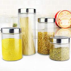 1Pcs Food Storage Glass Jar No Lead Kitchen Storage Bottles Sealed Cans With Cover Large Capacity Candy Glass Jars Tea Box,2