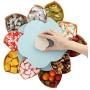 JUSTDOLIFE Snack Serving Tray 10-Section Rotary Double-layer Nut Serving Tray Candy Plate