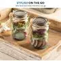 Ball Aqua Canning Jars 16 oz Regular Mouth - Set of 4 Vintage Mason Jars Aqua-colored glass with Airtight lids & Bands - DIY crafts & Decor - Safe For Canning, Pickling, Storage + SEWANTA Jar Opener