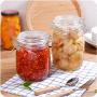 1 Piece Glass Storage Bottles Jars with Lid Large Capacity Honey Candy Jar Kitchen Container Sealed with Cover,200Ml-1