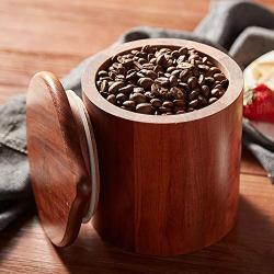 Solid Wood Sealed Jars, Kitchen Household Grain Storage Tanks, Storage Spices/Coffee Beans/Tea
