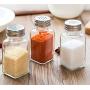JUSTDOLIFE Spice Bottles Glass Spice Jar Seasoning Bottles Kitchen Gadgets with Shaker Top 5PCS