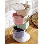 Shopps Multi-Color Vertical Seasoning jar, Rotating Seasoning Storage, Finishing Device, with 4 Spoons, Safe Material, can be Used to Hold seasonings.