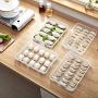 Food Storage Container with Lids, Single Layer Refrigerator Food Dumplings Airtight Storage Container Stackable Plastic Box (Blue)