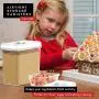 DW?LLZA KITCHEN Large Airtight Food Storage Containers - Bulk Food Pantry & Kitchen Storage Containers for Sugar, Flour and Baking Supplies - 4 PC Set, Clear Plastic BPA-Free, Keeps Fresh & Dry