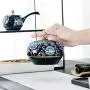 Kühle Zitronen-Chinesische Blaubelefant-Keramik-Teetassen/Teetiegel/Teekannen/Teekuchen-Behälter/Siegelglas für Tee/Süßigkeiten/Dekorative Glasbehälter für Lagerung – Geschäftsgabe, Hochzeitsgeschenk