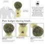 GBS Mens Wet Shaving Set Ivory -3 Piece set - Pure Badger Hair Shaving Brush, Ceramic Mug and 97% All Natural Shave Soap Compliments any Shaving Razor For The Best Shave Great Gift Men