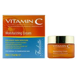 Vitamin C Face Moisturizer Cream with extracts of aloe vera, shea butter, jojoba, green tea and chamomile - Enriched with vitamin E for daily facial hydration - for normal to combination skin