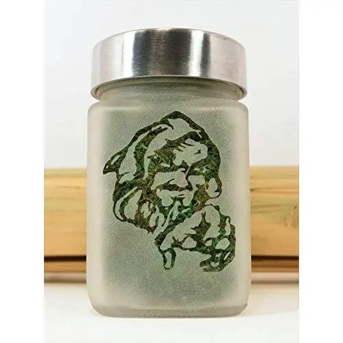 Airtight, Smell Resistant Small Stash Jar with Wizard Design, 3"Tall x 2"Wide. Perfect Size for Gifting or Small Herb Storage. Airtight, Smell Resistant Small Stash Jar with Wizard Design, 3"Tall x 2"Wide. Perfect Size for Gifting or Small Herb Storage.