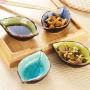JUSTDOLIFE Mini Dish tomato sauce Dish Leaf Shaped Ceramic Japanese Small Sushi Sauce Dish