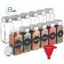 8 Oz Glass Spice Jars with Lids - Set of 12 5 3/8" X 2 ? A 1 Opening Clear