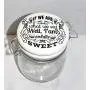 25 Home Decor New 25oz IF WE are What WE EAT IM Awfully Sweet Air Tight Ceramic Hinged Lid & Glass Canister Storage Jar 25 Home Decor New 25oz IF WE are What WE EAT IM Awfully Sweet Air Tight Ceramic Hinged Lid & Glass Canister Storage Jar
