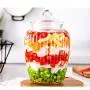 YL LY Glass Bottle Sealed Cans Food Household Grain Storage Cans Candy Coffee Bean Kimchi Bottle 3 Piece Set 650+1500Ml+650Ml