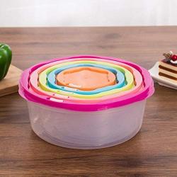 Kitchen Food Storage Jar Airtight Food Storage Food Storage Container Storage Box Kitchen Refrigerator Microwave Food Storage Box Set 10 Pack (Color : Transparent)