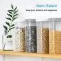 Cereal Storage Containers Dispenser Cookie Jar Plastic with Lids Airtight Bpa Free Large, Food Storage Containers for Kitchen Pantry Organization Canister Candy Bulk, 2.6L (Color : White)