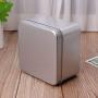 Milue 9x9cm Small Metal Tin Silver Storage Box Case Organizer For Money Coin Candy Key