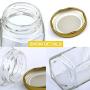 Small Mason Jars,Woaiwo-q 1.5oz Small Glass Jars Mini Honey Jars Clear Hexagon Jars with Lids(Gold,25Pack)