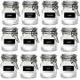 TNKML Mini Glass Clip Top Spice Storage Preserving Jars Jam Container Food Canisters Herbs Pot (Clear)
