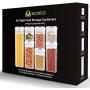 Air-Tight Food Storage Container Set - MCIRCO 7 Pieces Set Food Container with Bonus 20pcs Chalkboard Labels - Durable Plastic BPA Free - Easy Lock Lids to Keep Food Fresh