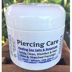 Urban ReLeaf Piercing Care ! Healing Sea Salts & Botanical AFTERCARE ! Safely Clean, Disinfect & Heal New Stretched Piercings. Effective Non-iodized. Vitamin Rich. Dead Sea Salt & Botanicals (1)