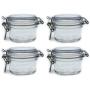 The Grindstone | 150 ml (5 Oz) PET Plastic Kilner Style Jars | Round Clear Acrylic Storage Jars | Airtight Locking Mason Style Canister Lids | Multiple Uses | Heavy Premium Quality | Pack of 4